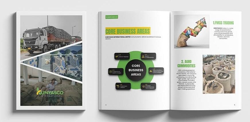 Company profile design mockup